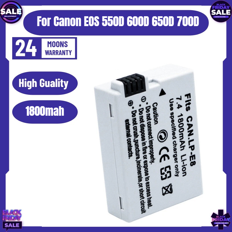 Drone Battery - بطارية كاميرا LP-E8 جديدة لكاميرات كانون